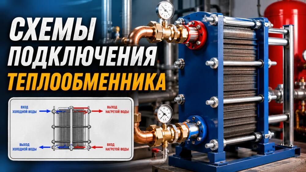 Схемы подключения и обвязка пластинчатого теплообменника