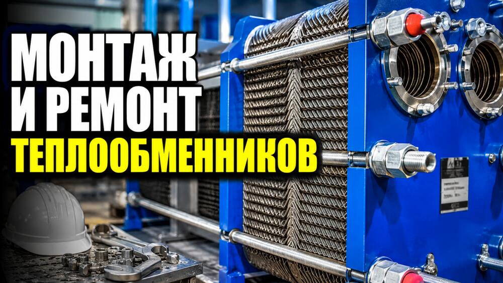 Монтаж, ремонт и опрессовка пластинчатых теплообменников