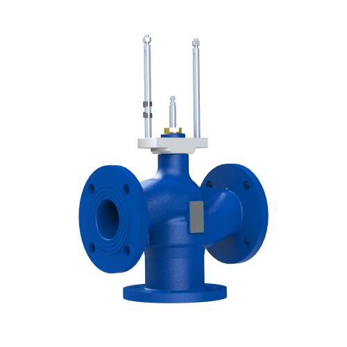 Клапан регулирующий 3-ходовой TRV-3 с терморегулирующим электроприводом TSL-T тип 201R, Теплосила