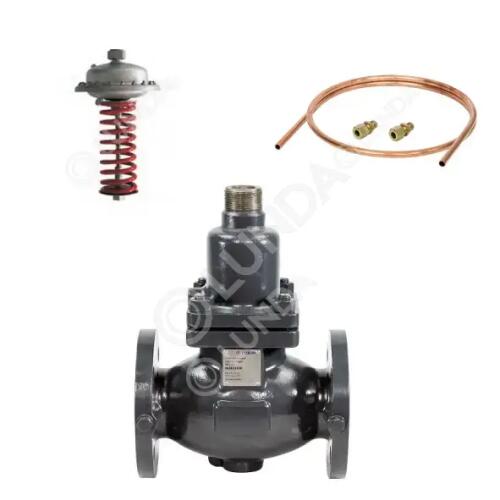 Комплект: Клапан регулирующий VFG-2R, Регулирующий блок перепада давления AFP-R, Комплект импульсной трубки AF-R, Ридан